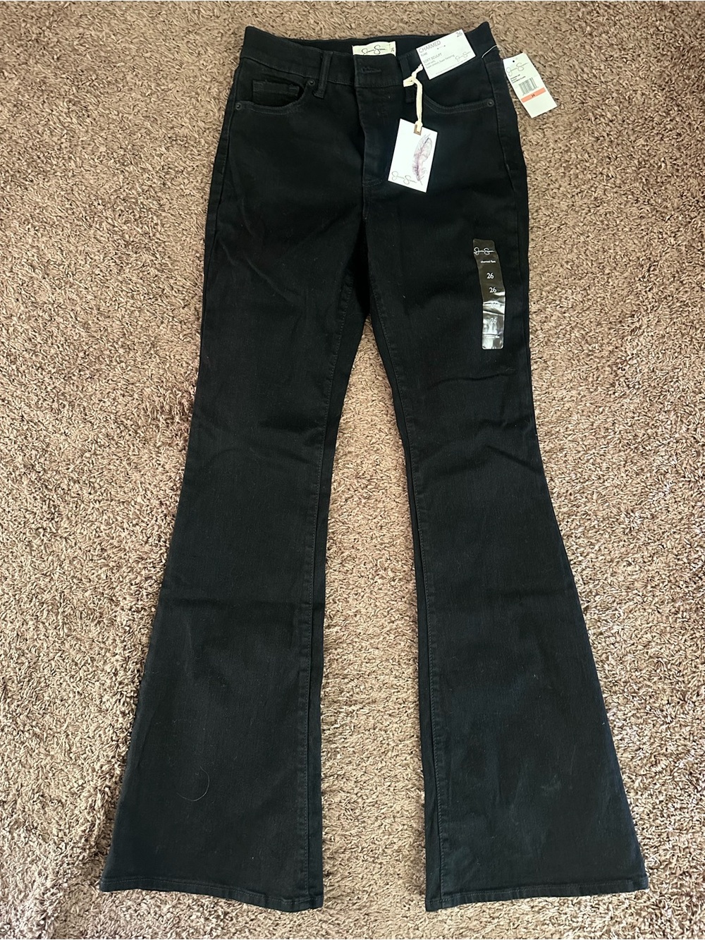 Jessica Simpson Black Charmed Flare Jeans